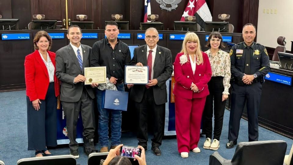The civilian rescuers and officers honored by the City of Laredo for saving the five survivors of the Loop 20 plane crash