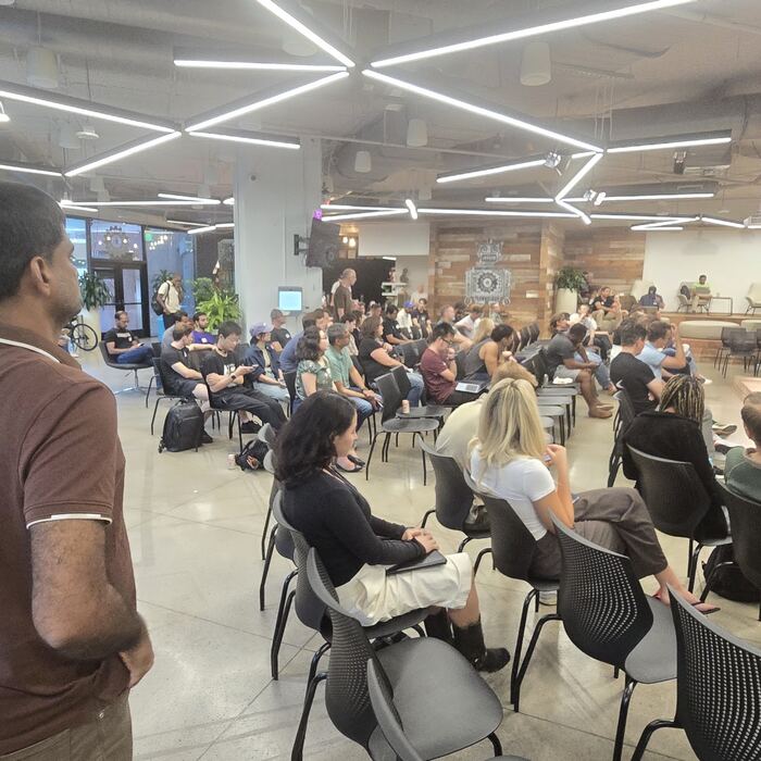 Frame 2 from the Claude Code Community Meetup, Station Austin, 10 August 2026