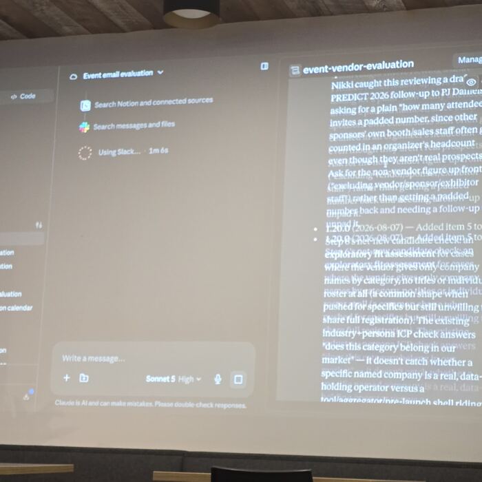 Frame 4 from the Claude Code Community Meetup, Station Austin, 10 August 2026
