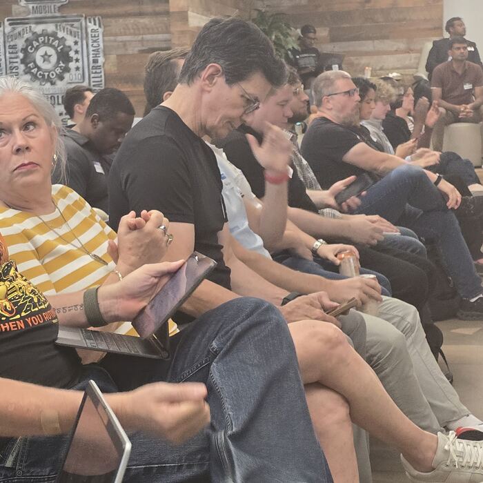Frame 19 from the Claude Code Community Meetup, Station Austin, 10 August 2026