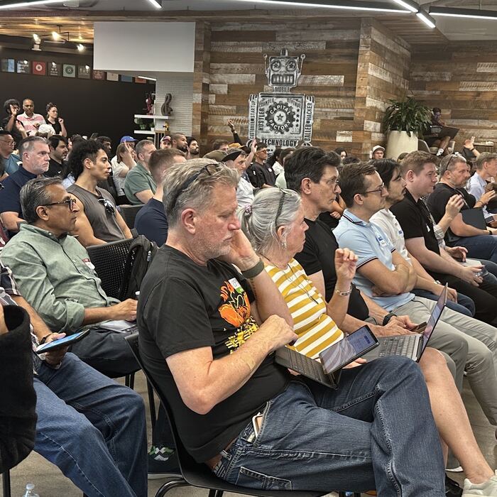 Frame 23 from the Claude Code Community Meetup, Station Austin, 10 August 2026