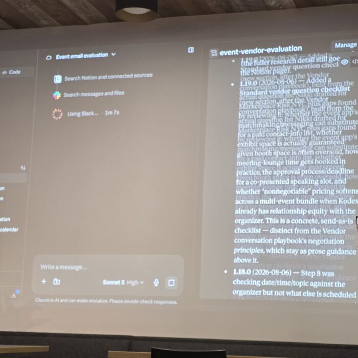 Frame 30 from the Claude Code Community Meetup, Station Austin, 10 August 2026