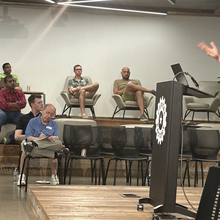 Frame 36 from the Claude Code Community Meetup, Station Austin, 10 August 2026