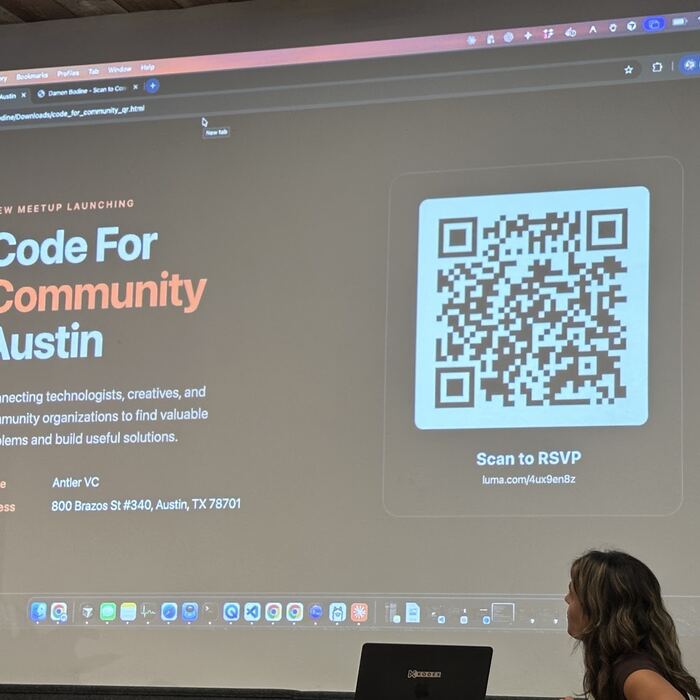 Frame 37 from the Claude Code Community Meetup, Station Austin, 10 August 2026
