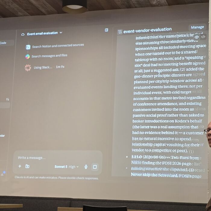 Frame 40 from the Claude Code Community Meetup, Station Austin, 10 August 2026