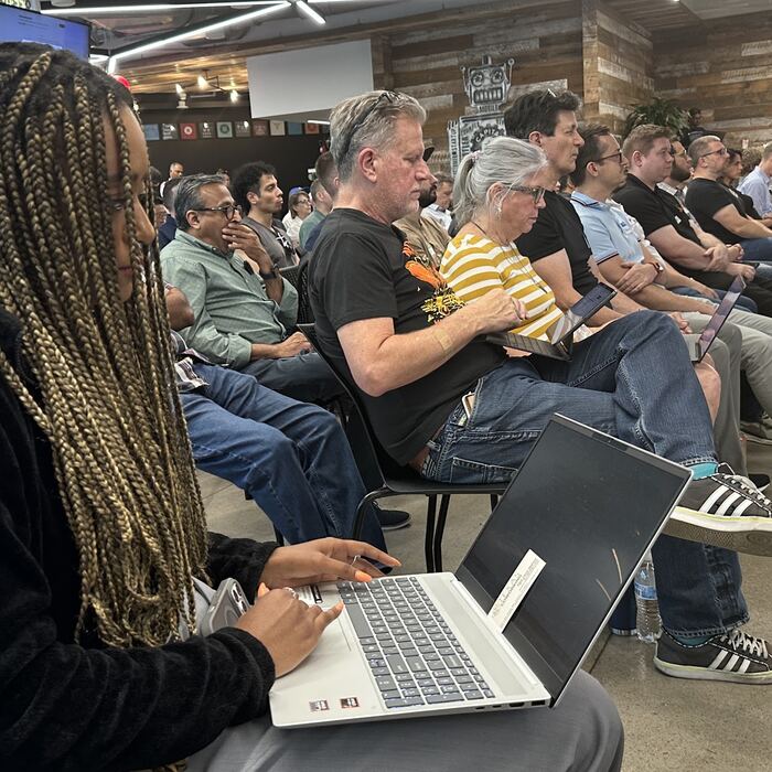 Frame 53 from the Claude Code Community Meetup, Station Austin, 10 August 2026