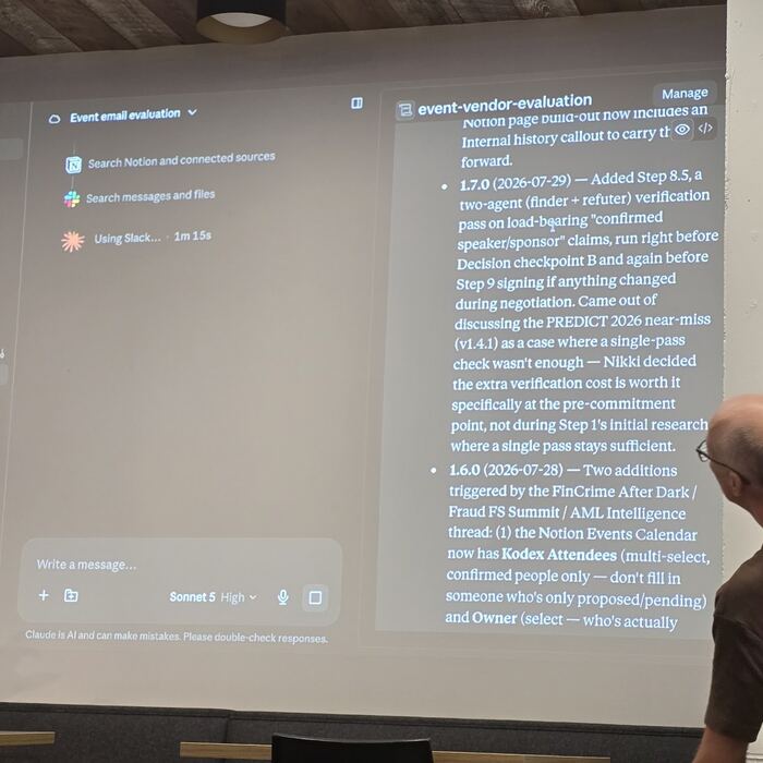 Frame 64 from the Claude Code Community Meetup, Station Austin, 10 August 2026