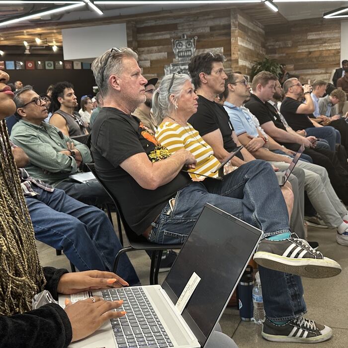 Frame 76 from the Claude Code Community Meetup, Station Austin, 10 August 2026