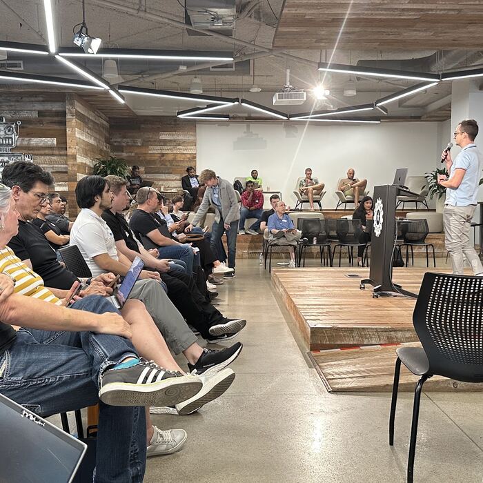 Frame 78 from the Claude Code Community Meetup, Station Austin, 10 August 2026